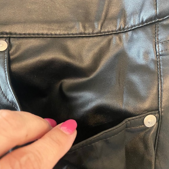 Lane Bryant Pants Plus Size 22 NWT Black Faux Leather Skinny Careerwear - Picture 4 of 5